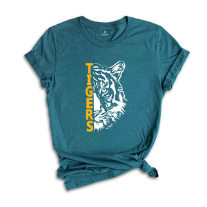 Tigers Mascot Shirt, Team Mascot Shirt, School Mascot T-Shirt, Tiger Team Spirit Shirt, Tigers School Shirt, Tigers Gift