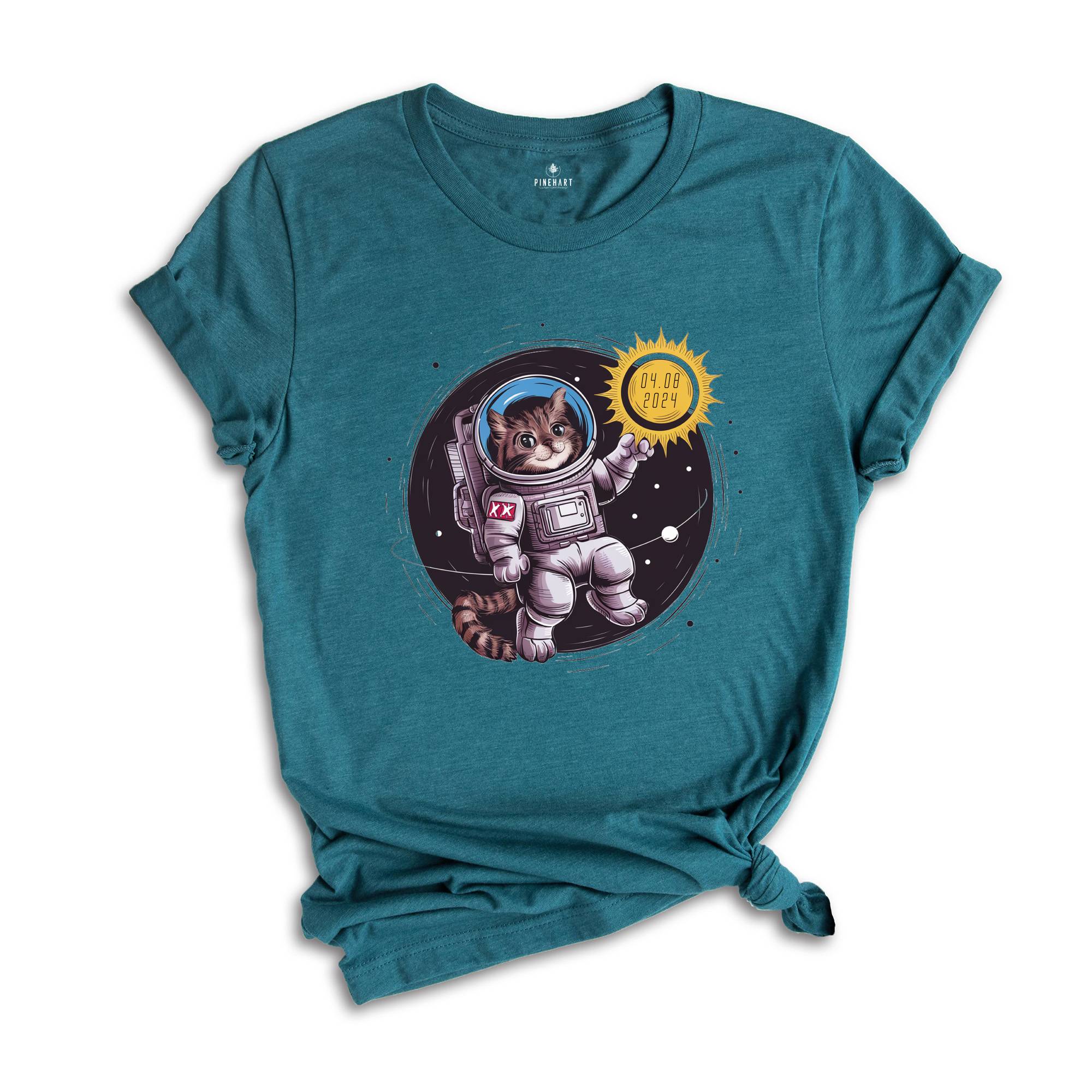 Astronaut Cat Shirt, April 8 2024 Shirt, Total Solar Eclipse Shirt, Path Of Totality, Astronomy Shirt, Astronaut Shirt, Eclipse Event Shirt