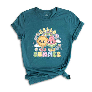 Hello Summer Shirt, Summer Vibes Shirt, Beach Shirt, Vacation Shirt, Beachy Tshirt, Fun Summer Shirt, Summer Camp Shirt, Cute Summer Shirt