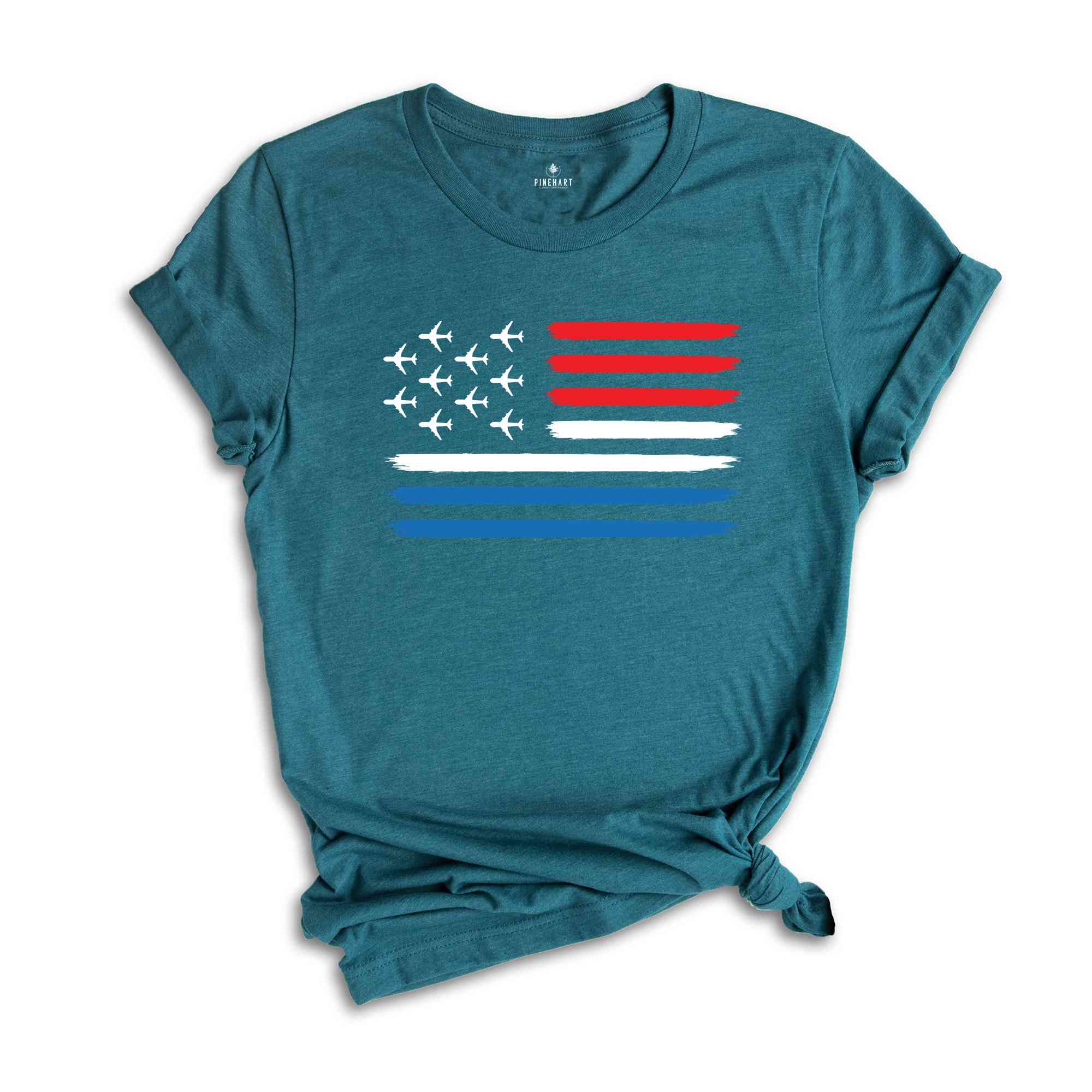 American Flag Shirt, Red White Blue Airplanes Shirt, Airplanes Shirt, 4th Of July Shirt, July 4th Independence Day Shirt, America Shirt