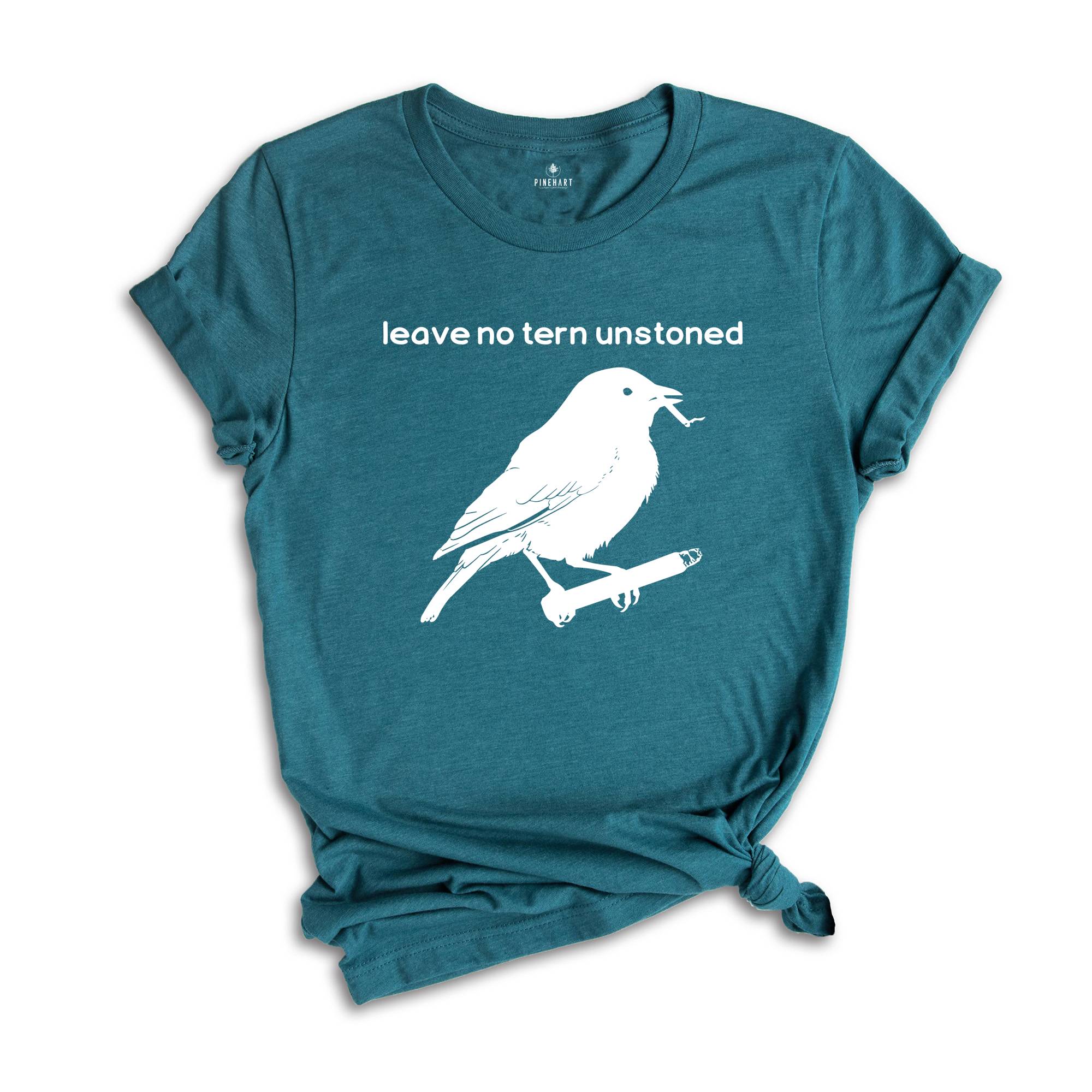 Leave No Tern Unstoned Shirt, Funny Bird Shirt, Bird Watching Shirt, Gift For Bird Watcher, Summer Shirt, Birding Shirt, Bird Nerd Shirt