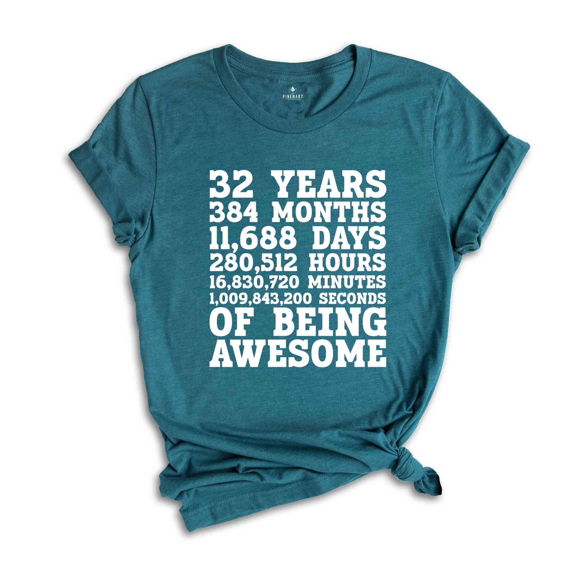 32 Years Definition T-Shirt, 32nd Birthday Shirt, Thirty Two Years Old Tee, 32nd Birthday Sweatshirt, Turning 32 Gift, Born In 1992 Shirt