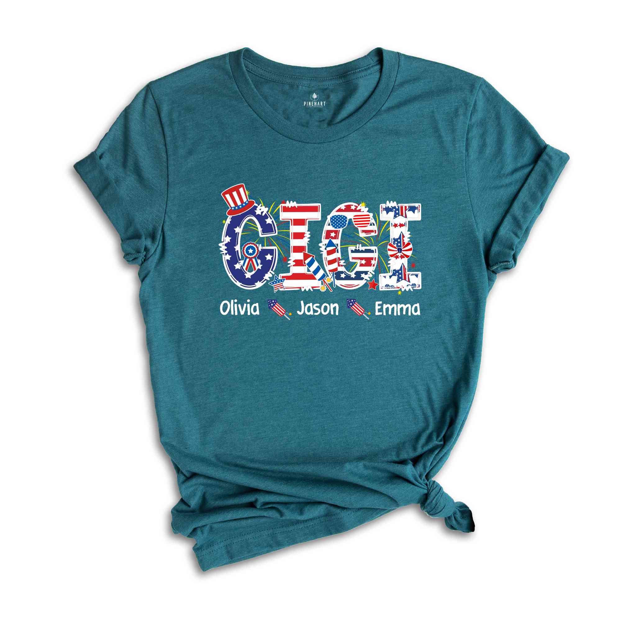 Custom Gigi Shirt, Custom 4th Of July Shirt, Independence Day Shirt, Gift For Gigi, Personalized Gigi Shirt, Republican Shirt, Custom Names