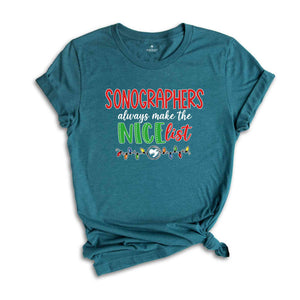 Sonographer Shirt, Christmas Sonographer, Xmas Gift, Sonographer Gift, Christmas Shirt, Xmas Shirt, Holiday Shirt, New Year Shirt