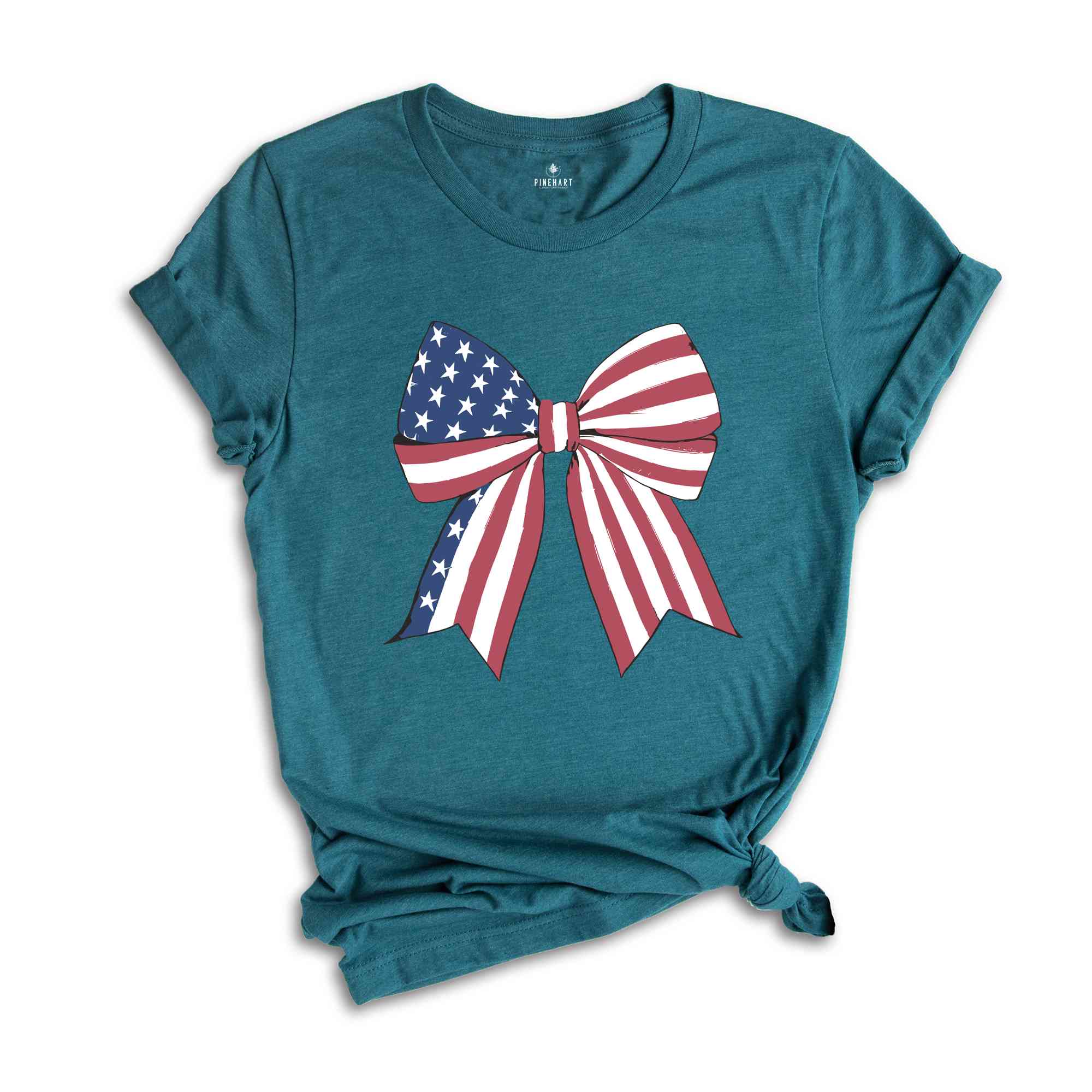 Coquette American Shirt, Coquette Bow Shirt, 4th of July Shirt, America Shirt, Freedom Shirt, American Flag Shirt, American girl Tee