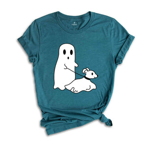 Halloween Ghost Dog Shirt, Dog Owner Ghost Tee, Funny Halloween Shirt, Ghost Dog Halloween Tee, Animal Lover Halloween Shirt, Funny Dog Tee