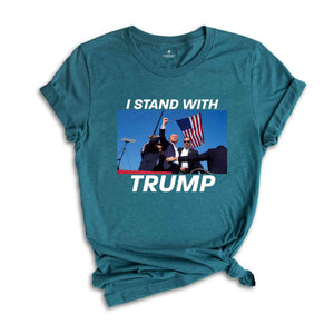 I Stand With Trump Shirt, Trump 2024 Shirt, Trump Support Shirt, Trump Bulletproof Shirt, Election 2024 Shirt, Pro Trump Shirt, Felon 2024