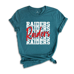 Raiders Written Team Mascot Shirt, Raiders Team Shirt, Raiders Team Spirit Shirt, Raiders Fan Tee, Raiders School Spirit