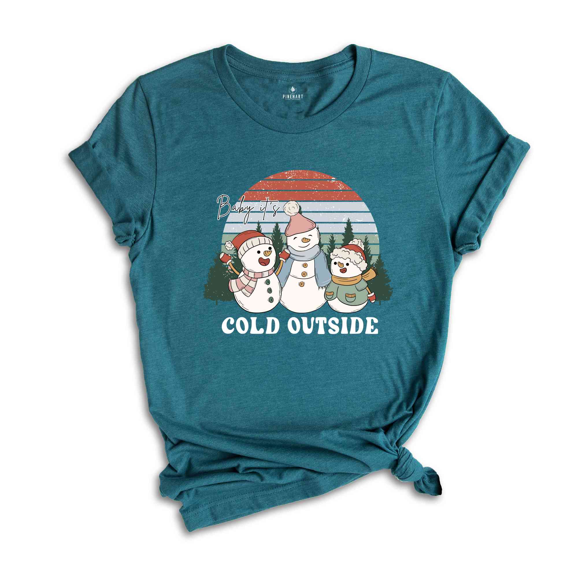 Baby It's Cold Outside Shirt, Snowman Shirt, Retro Christmas Shirt, Christmas Gift, Holiday Shirt, New Year Shirt, Happy Christmas