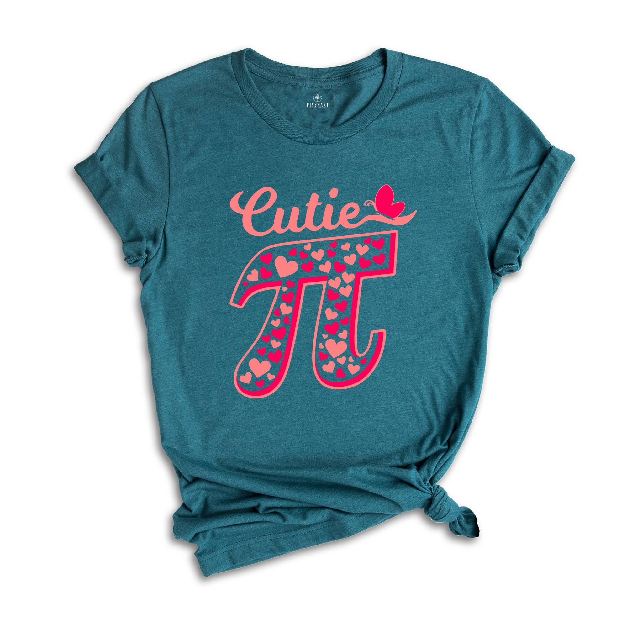 Pi Valentines Day Shirt, Pi Number Shirt, Cutie Pi T-Shirt, Gift For Math Teacher, Math Lover Tee, Valentines Day Gift