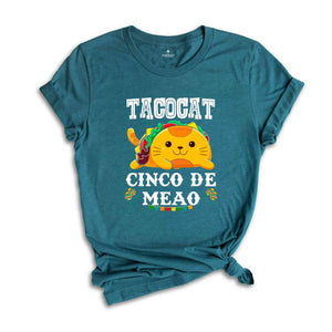 TacoCat Cinco De Meao Shirt, Taco Cat Shirt, Cute Taco Lover T-Shirt, Funny Cinco De Mayo Shirt, Mexican Food Lover Shirt, Kawaii Tacocat