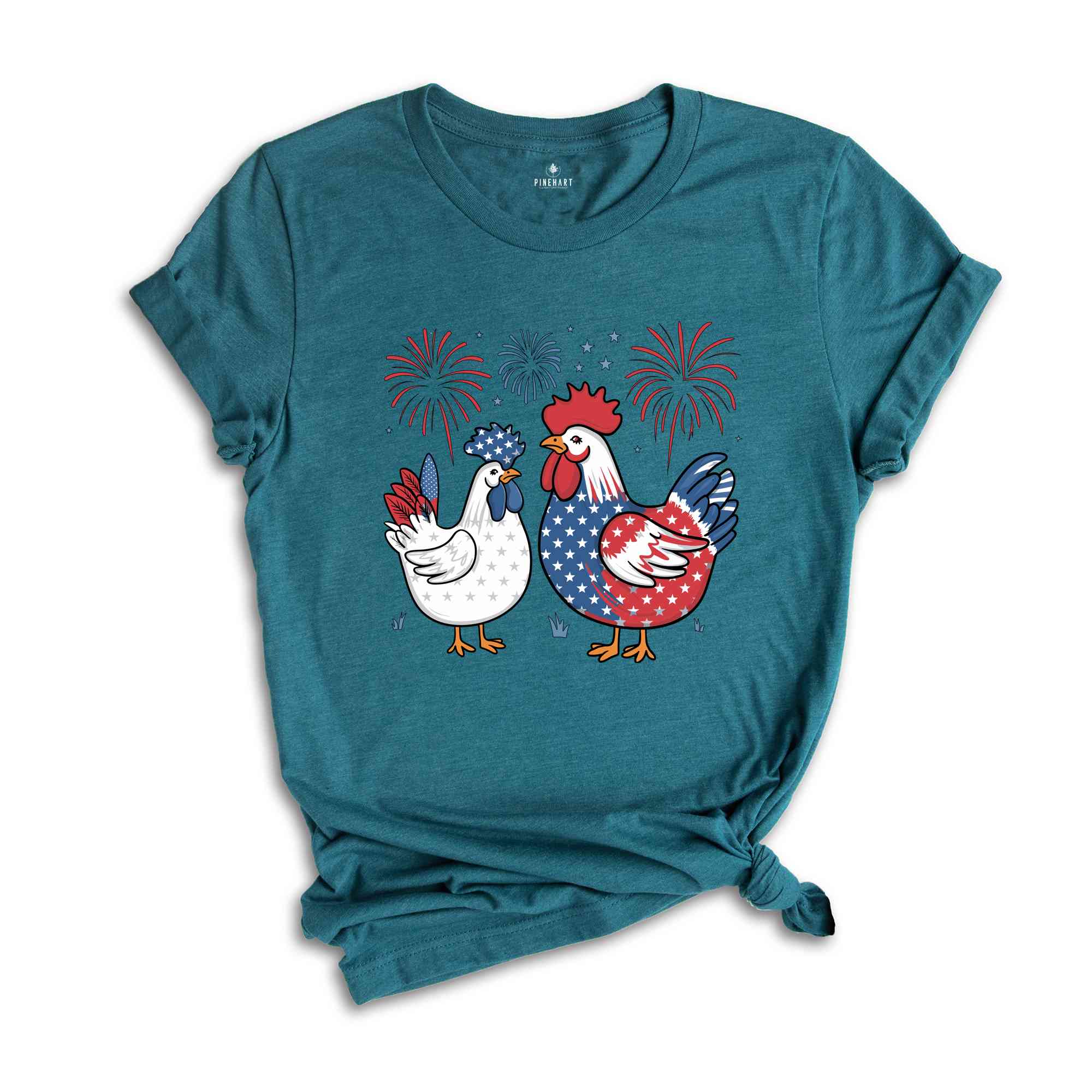 Funny 4th of July Shirt, Chicken Shirt, Independence Day Tee, USA Flag Shirt, Patriotic Shirt, Freedom Shirt, Womens Fourth of July, USA Tee