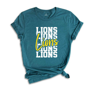 Lions Team Mascot Shirt, Lions Team Shirt, Lions Football Shirt, Lions Tee, Lions School Shirt, Lions School Spirit, Lions School Mascot Tee