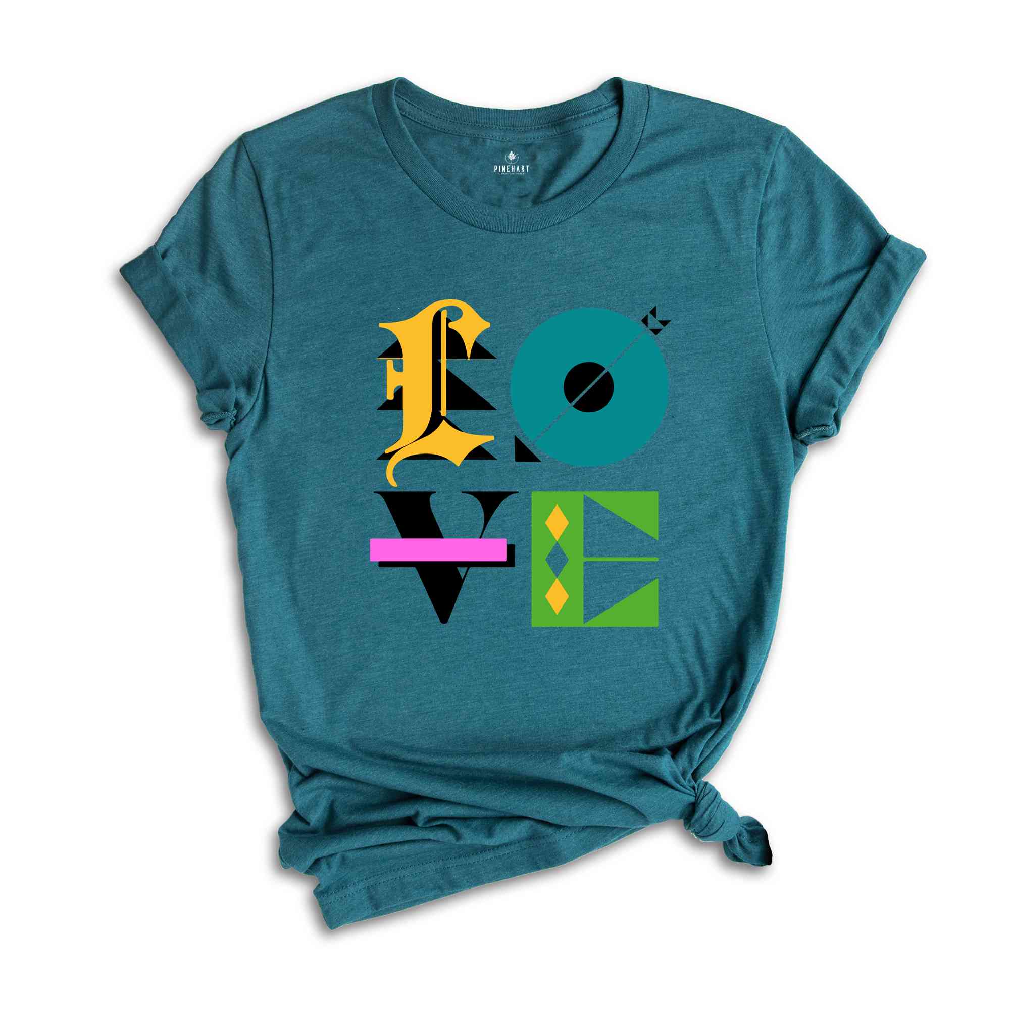 Love Tee, Geometric Valentine Tee, Retro Valentine Tee, Bold Tee, Lovers T-shirt, Architects Tee, Royal Font Tee, Valentine Apparel