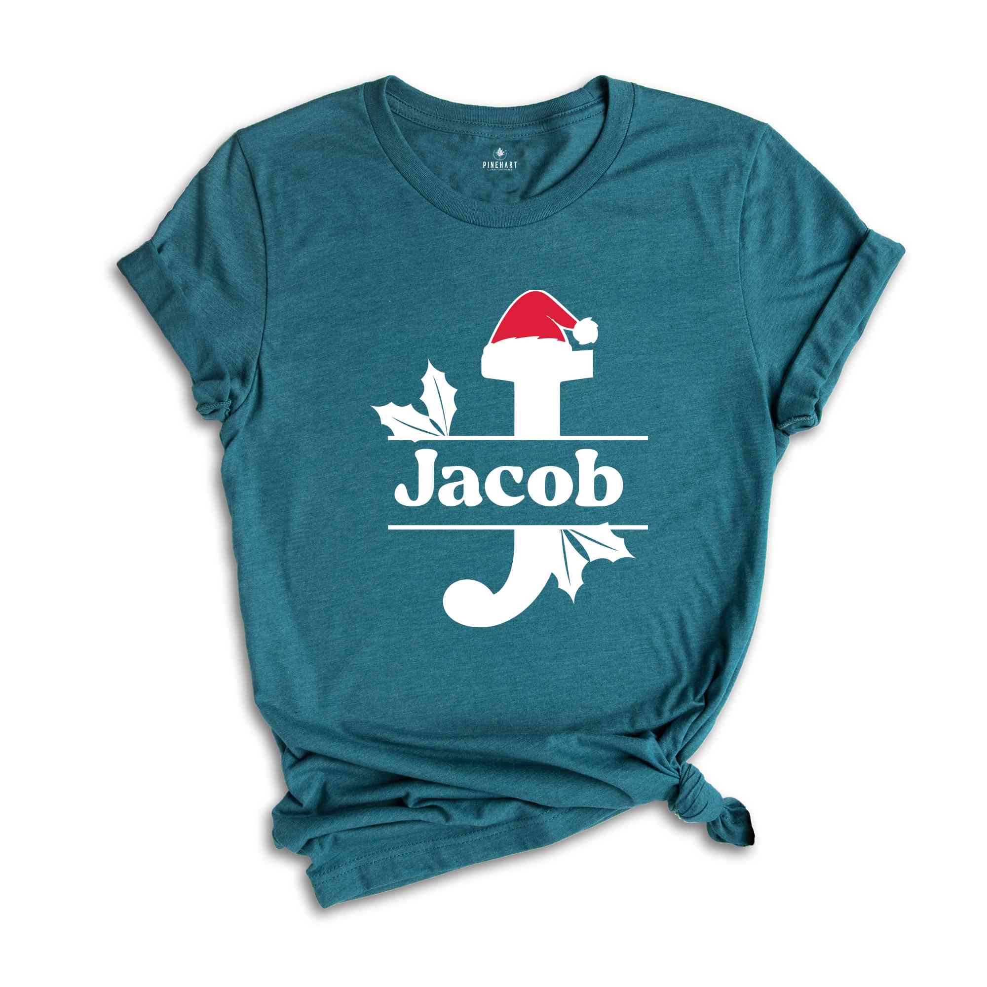 Christmas Custom Name Initial Shirt, Xmas Matching Pajama Shirt, Family Christmas Shirt, Personalized Christmas Couple Shirt, Christmas Tee