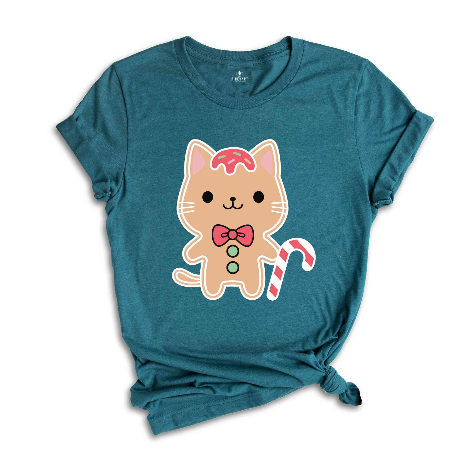 Gingerbread Cat Shirt, Meowy Christmas, Christmas Shirt, Christmas Gift, Funny Christmas Tee, Christmas Party Tee