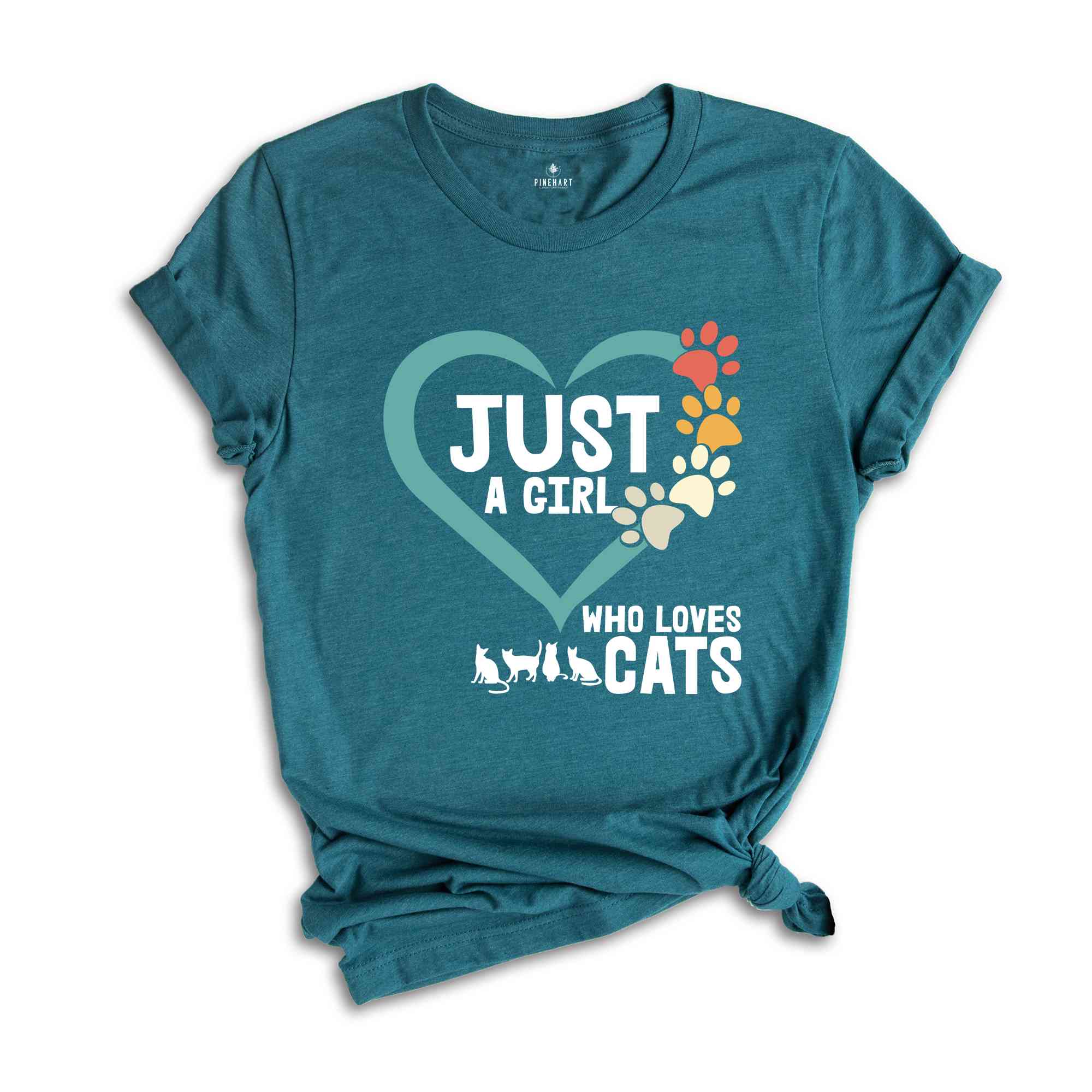 Just a Girl Who Loves Cats Shirt, Cute Cat Lover Shirt, Cat Person Shirt, Cat Mom Shirt, Animal Lover Shirt, Kitten Shirt