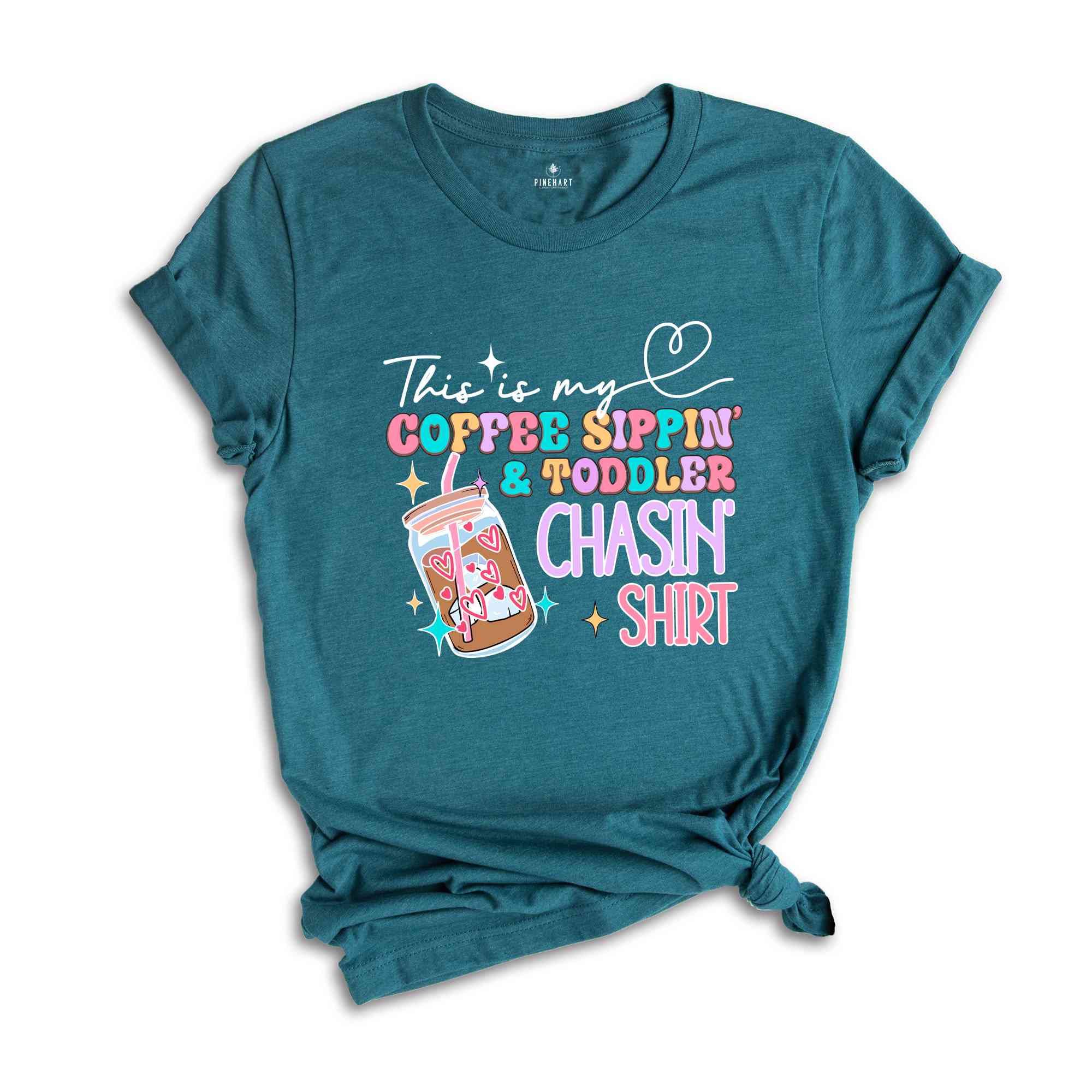 This Is My Coffee Sipping And Toddler Chasing Shirt, Kids Mom Life, Funny Mom T-Shirt, Coffee Funny Shirt, Mom Coffee Tee