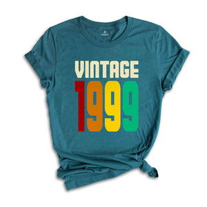 Vintage 1999 Shirt, 25th Birthday Shirt, 25th Birthday Gift Women, 25 Years Birthday Shirt, 1999 Birthday Shirt, Retro 25th Birthday Tee