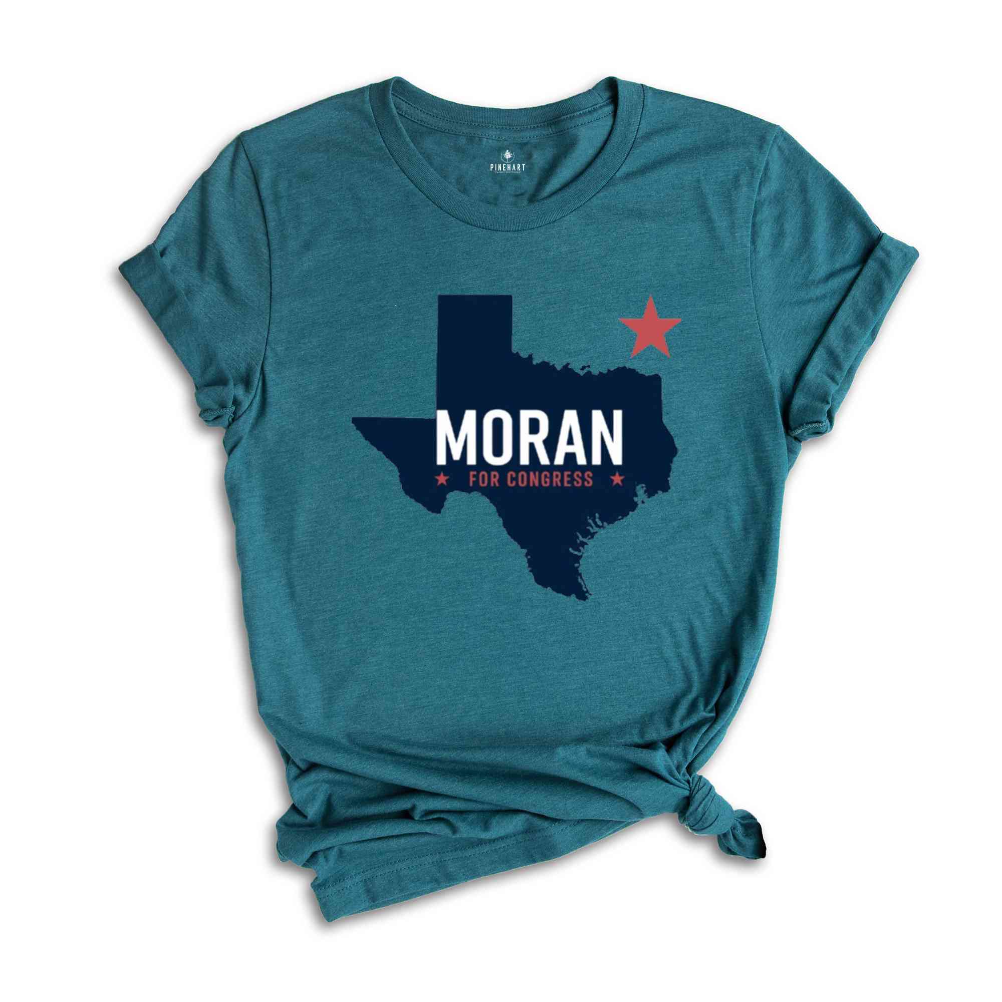 Nathaniel Moran for Congress 2024 November Elections Campaign T-Shirt, Nathaniel Moran for Texas Congressional Elections T-Shirt