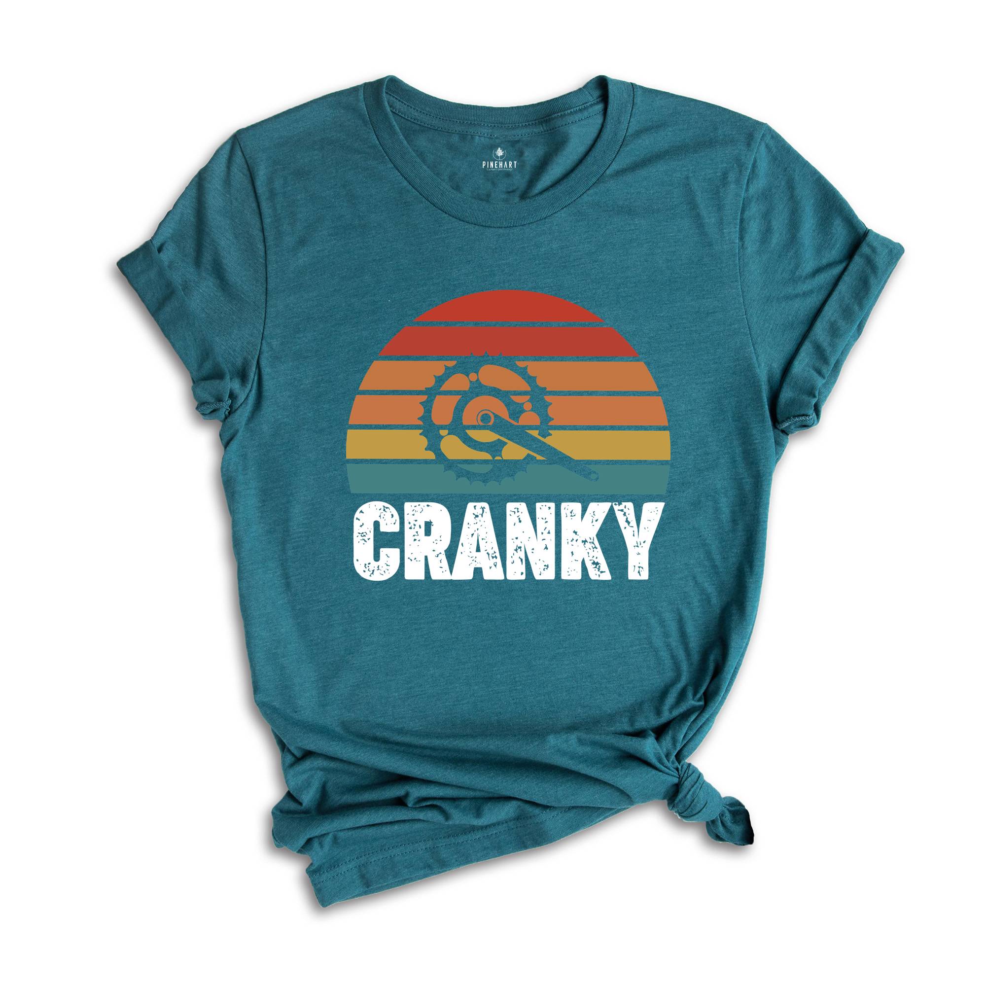 Cranky Shirt, Funny Biker Shirt, Biking Shirt, Retro Biker Tee, Gift for Biker, Humorous Cycling Tee, Outdoor Biking Tee, Funny Bicycle Tee