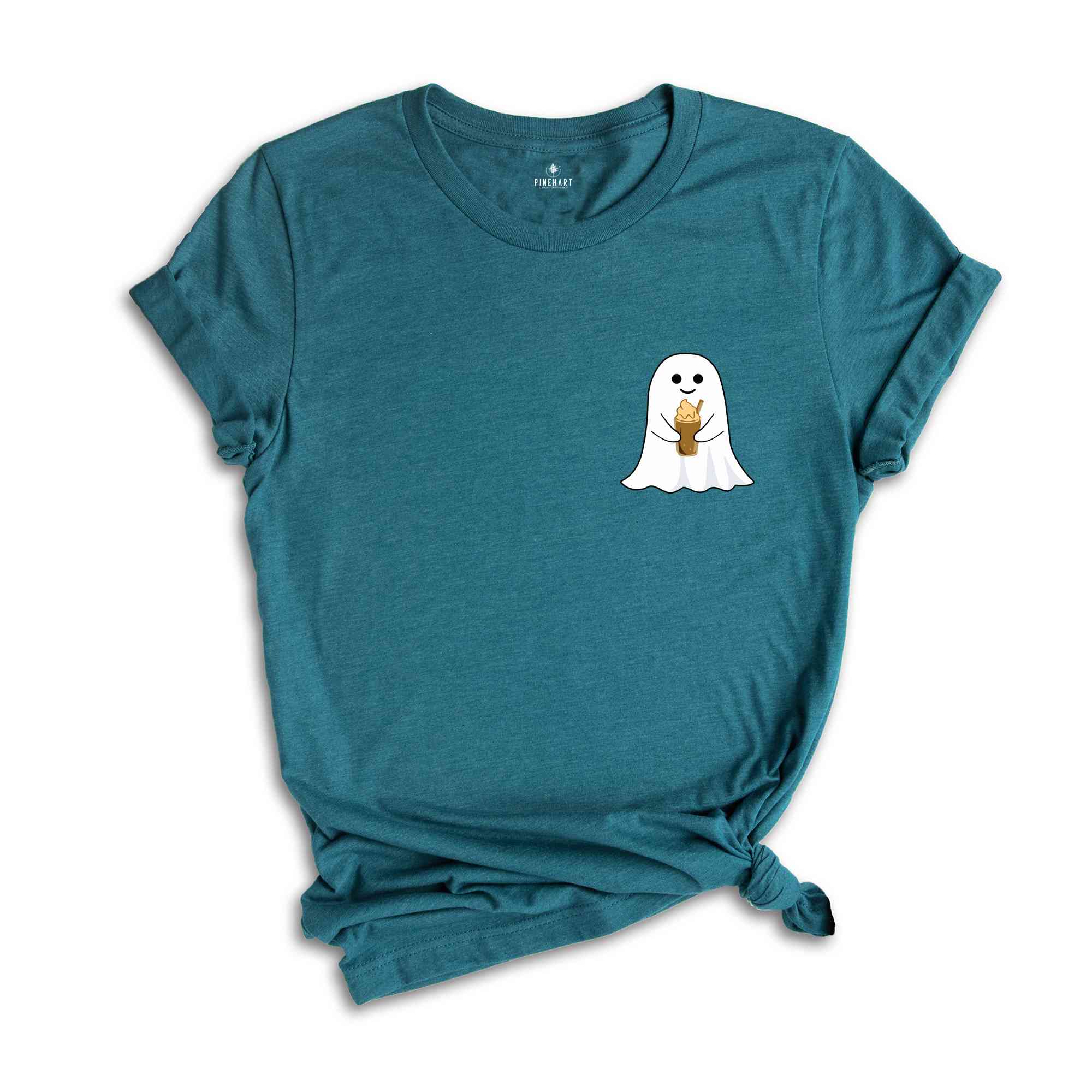 Halloween Pocket Ghost Shirt, Little Ghost Coffee Shirt, Ghost Pocket Shirt, Spooky Season Shirt, Halloween Shirt, Cute Ghost Shirt