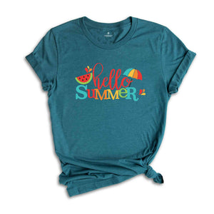 Hello Summer Watermelon T-shirt, Beach Shirt, Watermelon Shirt, Last Day Of School Shirt, Teacher Shirt