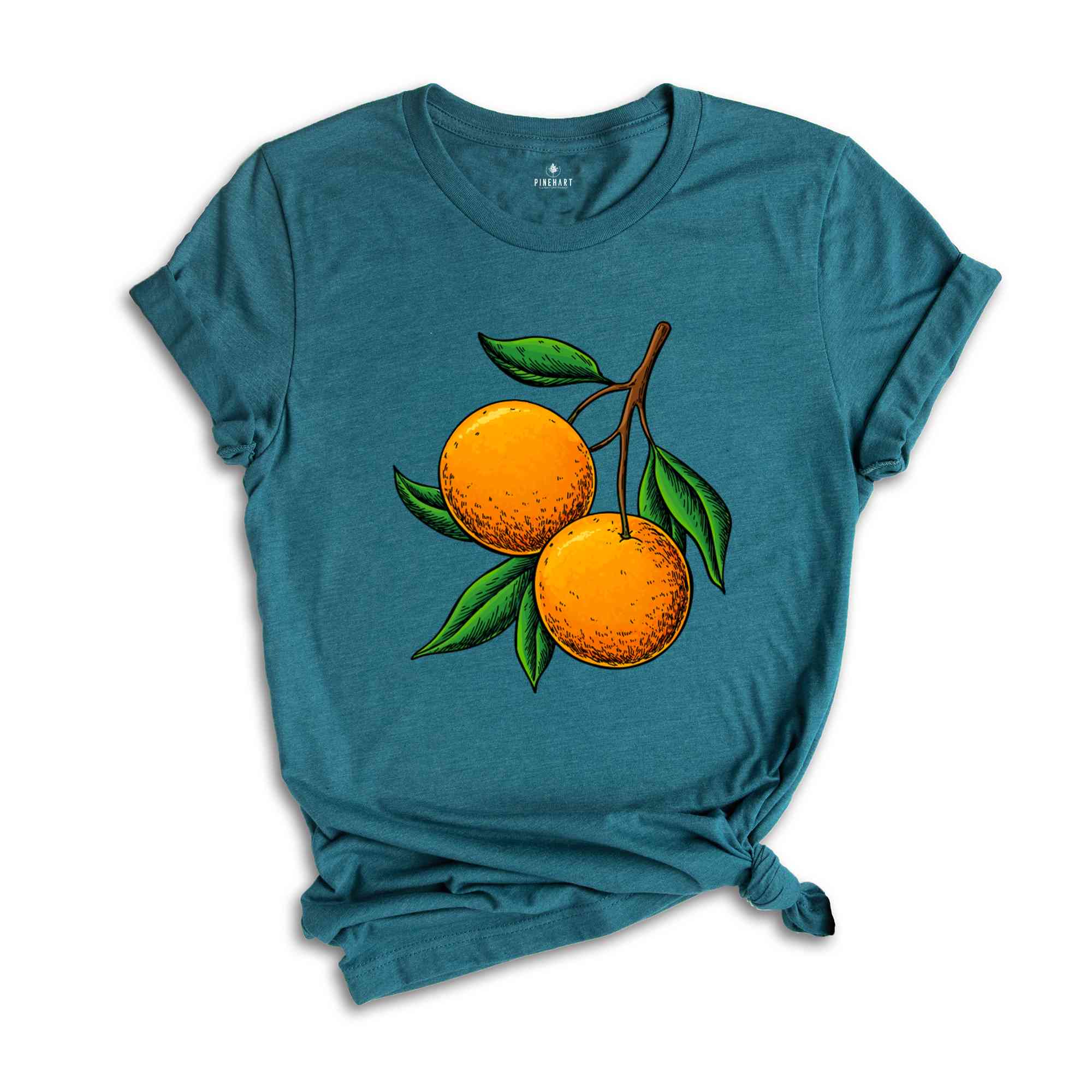 Vintage Orange Shirt, 70s Vintage Style Shirt, Vintage Fruit T-shirt, Aesthetic Shirt, Pastel Colours Shirt