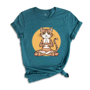 Cat Yoga Shirt, Cute Cat Yoga, Funny Meditation, Yoga Gifts, Cat Lovers Shirt, Cat Gift, Meditation Shirt, Namaste Shirt