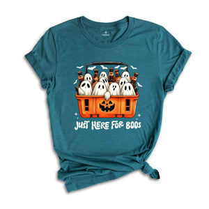 Just Here For The Boos Shirt, Halloween T-Shirt, Halloween Gift, Funny Halloween T-Shirt, Halloween Ghost Shirt, Spooky Season Gift