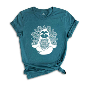 Sloth Yoga T-Shirt, Funny Meditation Shirt, Yoga Shirt Funny, Sloth Hiking Shirt, Meditation T-Shirt