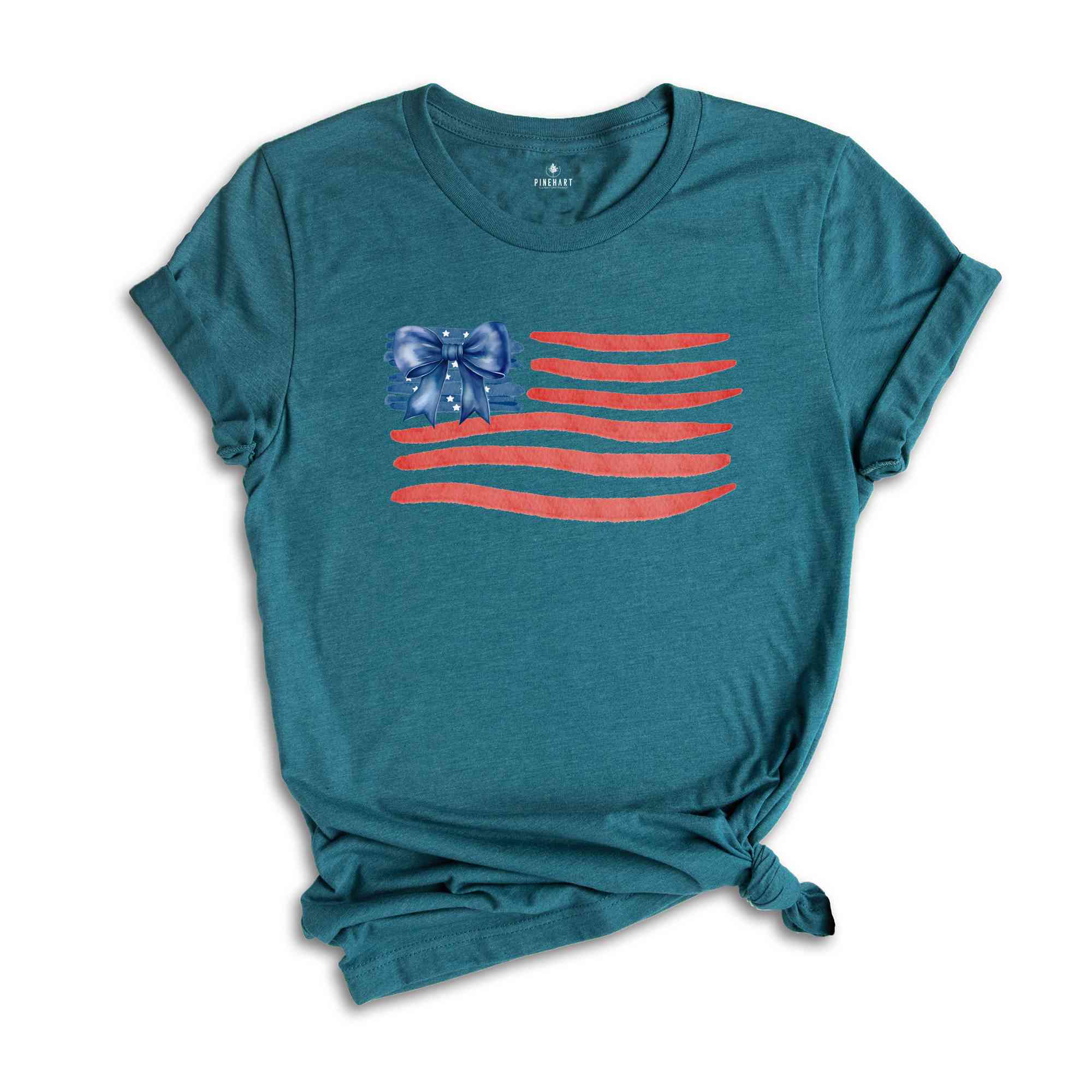 Coquette 4th of July T-Shirt, American Flag Shirt, Retro Independence Day Shirt, Fourth Of July Gifts