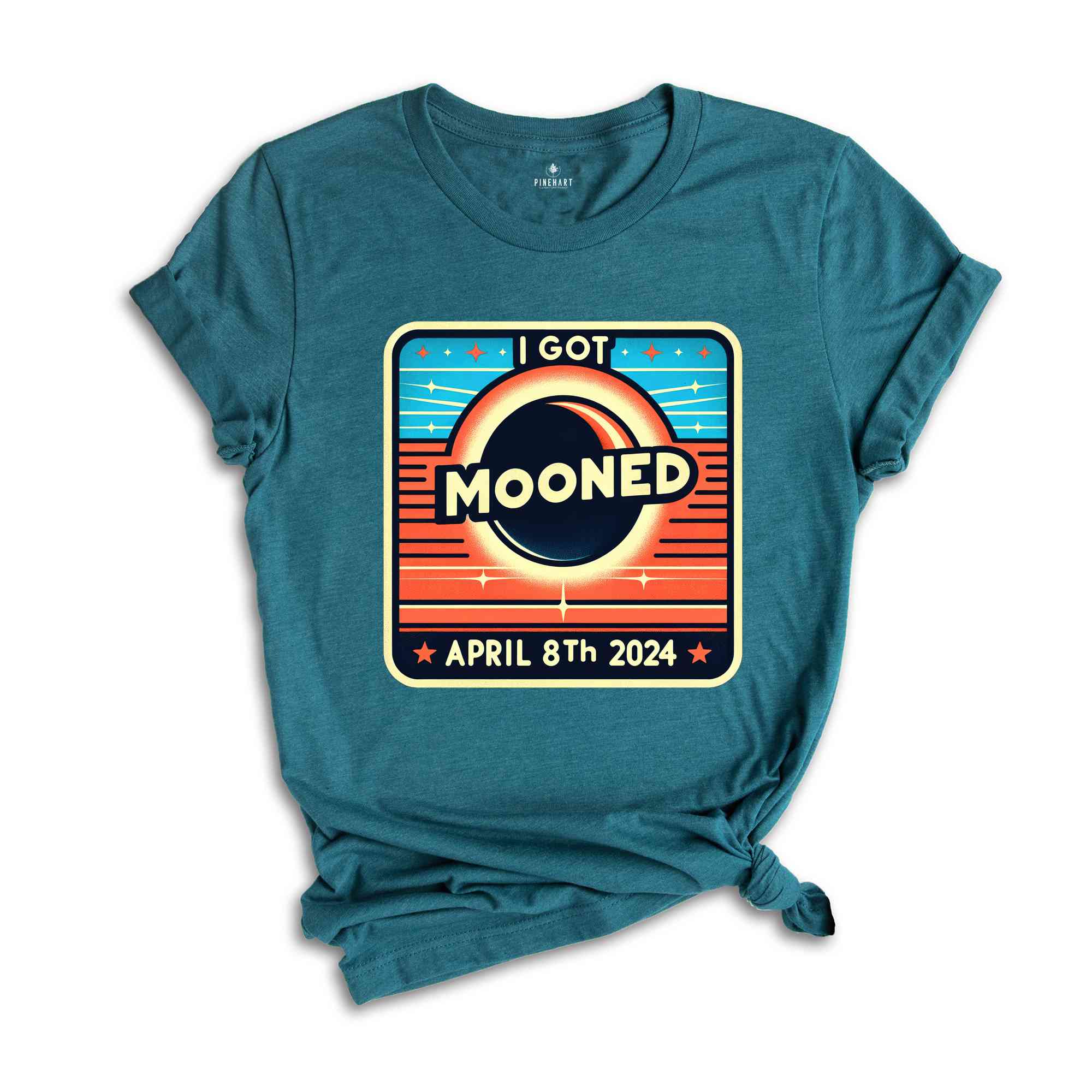 I Got Mooned On April 8th Shirt, Solar Eclipse 2024, Total Solar Eclipse Shirt, Celestial Shirt, Eclipse Event 2024 Shirt, April 8th 2024