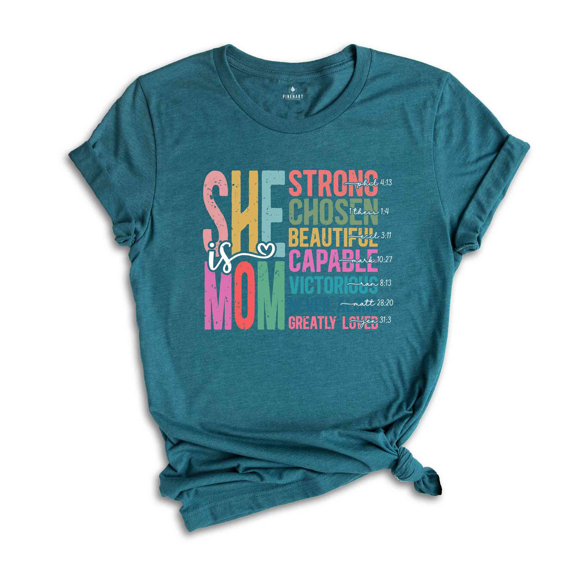 She Is Mom Shirt, Religious Mom Shirt, Christian Mom Shirt, Jesus Shirt, Bible Verse Shirt, Mother's Day Gift, Mother's Day Shirt