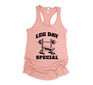 Leg Day Special Tank Top, Funny Gym Shirts, Gym Rat Tank Top, Fitness Tank Top, Womens Workout Gym Tank Top Sleeveles