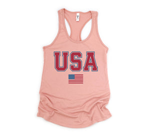 Vintage USA Flag Tank Top, 4th of July Tank, 4th of July Gifts, Vintage Tank Top, USA Apparel, Independence Day Tank Top