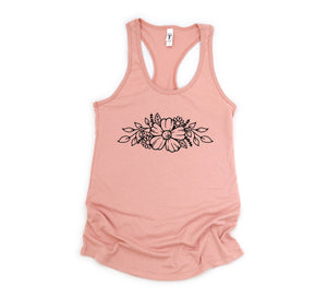 Floral Tank Top, Flowers Tank Top, Nature Tank Top, Mother's Day Tank Top, Flowers Nature Tank Top, Inspiring Tank Top, Boho Tank Top