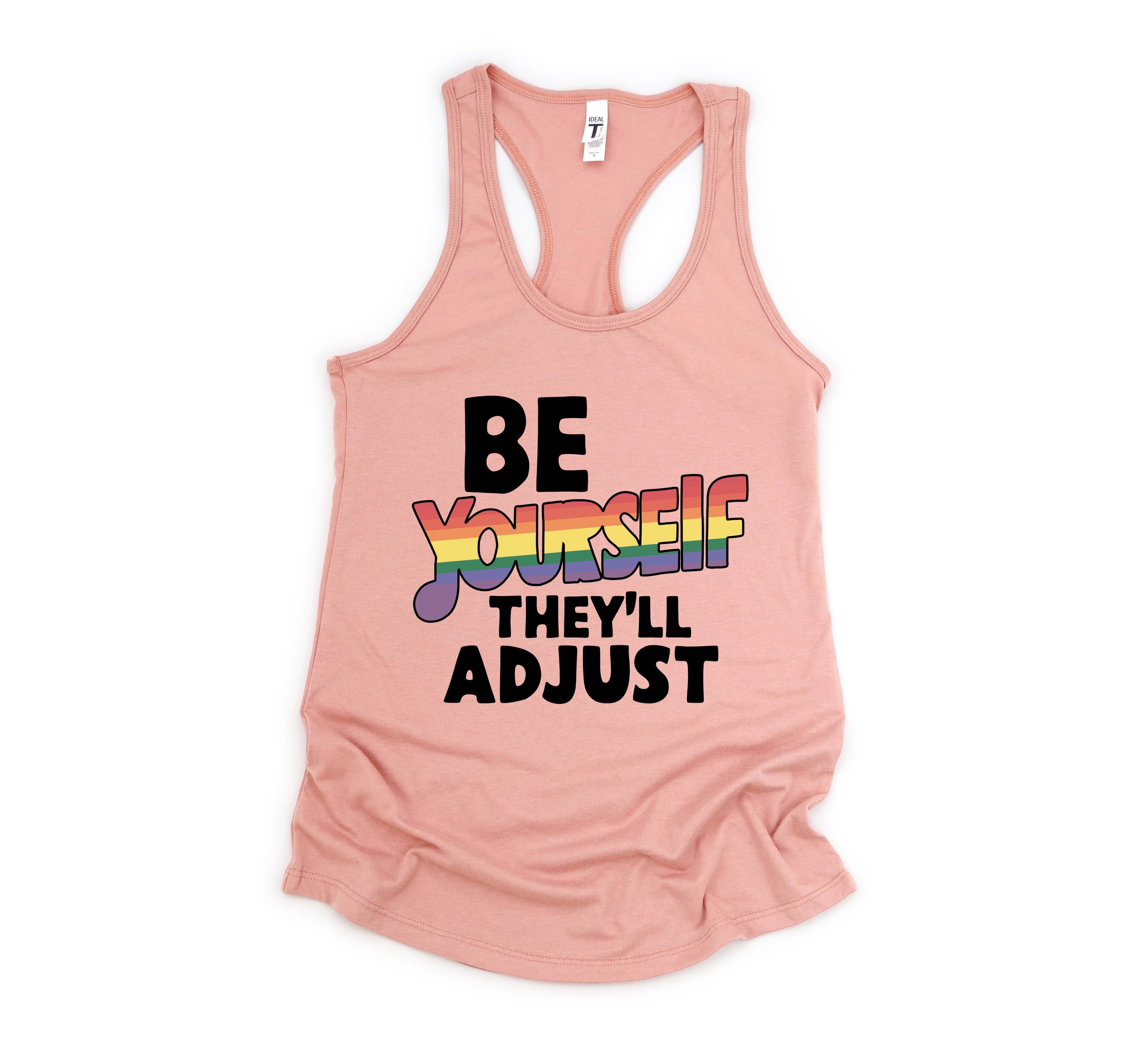 Be Yourself They'll Adjust Tank Top, LGBTQ Pride Tank Top, Gay Pride Tank Top, Pride Month Tank Top, Love Is Love Tank Top