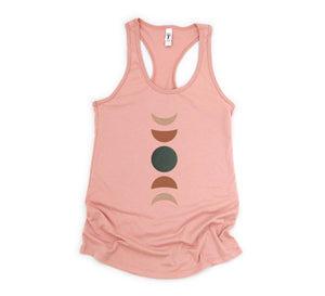 Terracotta Moon Phase Tank Top, Moon Phases Tank Top, Clay Moon Phase Tank Top, Cute Summer Tank Top, Cute Mom Tank Top