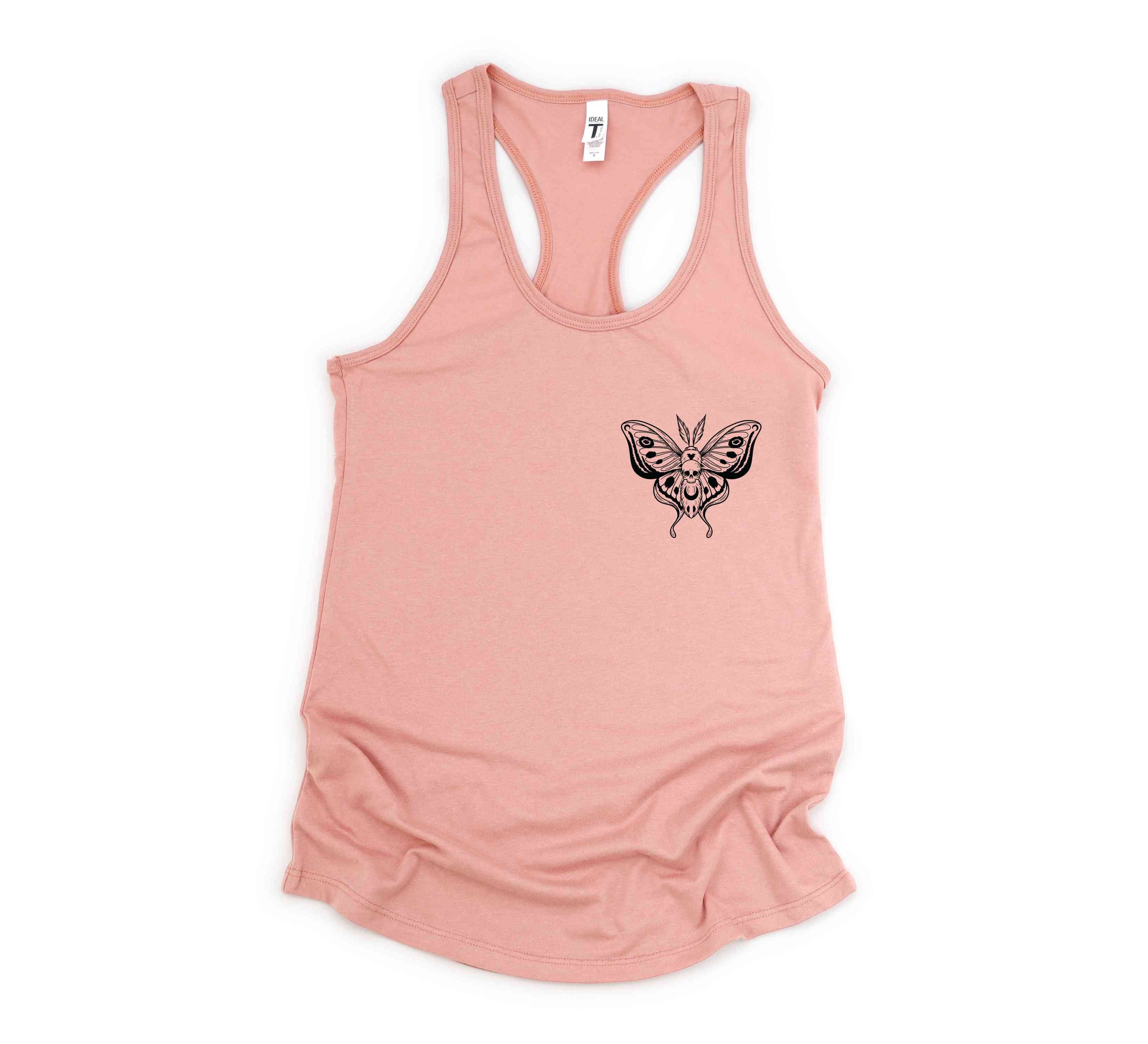 Mystical Death Moth Tank Top, Witchy Moth Tank Top, Witchy Occult Moth Tank Top, Moth Tank Top, Witchy Mystical Moth Tank Top, Death Moth