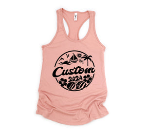 Custom Beach Trip Tank, Personalized Beach Trip Tank, Beach Fan Tank Top, Holiday Tank, Custom Vacation Tank, Custom Travel Tank