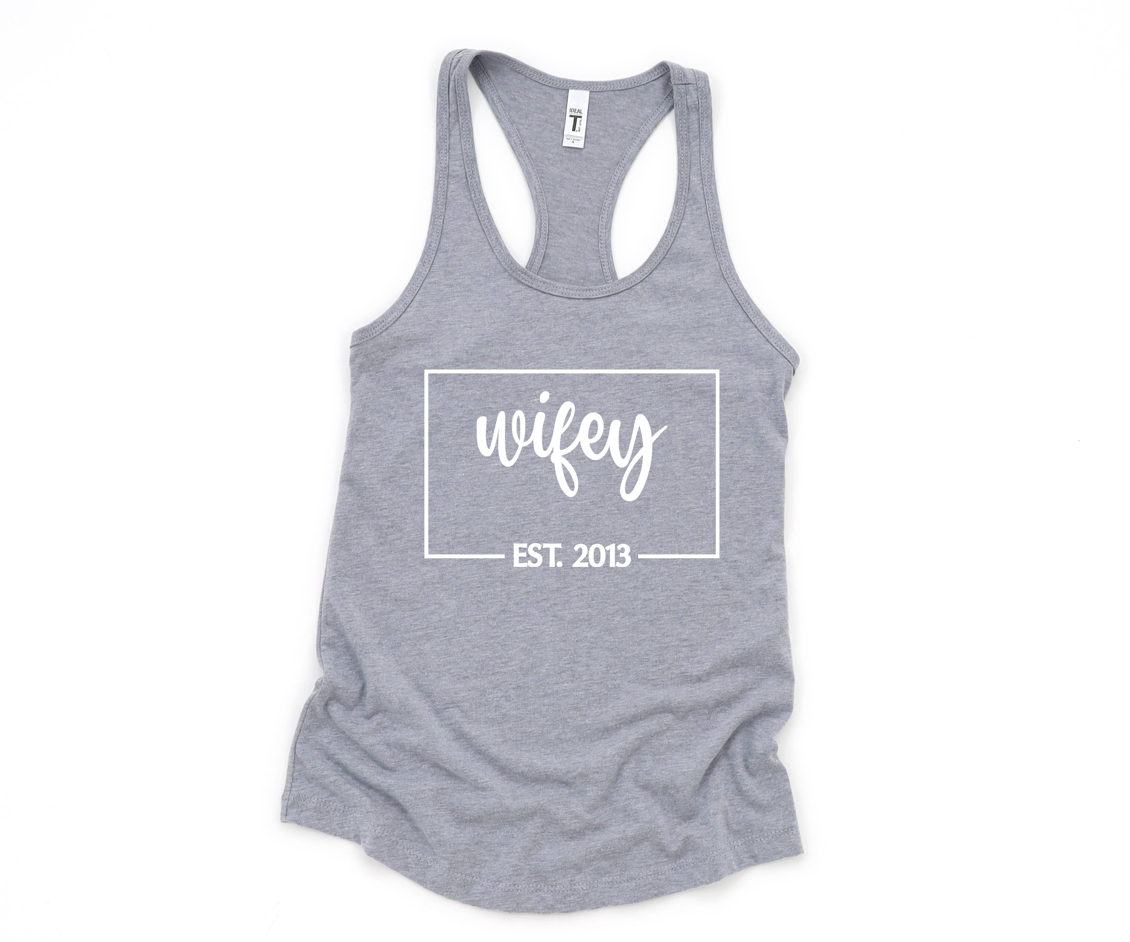 Wifey Est Tank Top, Engagement Gift, Honeymoon Tank Top, Just Married Shirt, Engagement Tank Top, Wifey Custom Tank Top