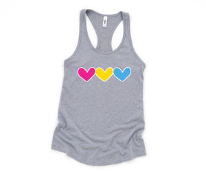 Pansexual Big Hearts Tank Top, Pansexual Pride, Pan Tank Top, Pansexual Rights, Pansexual Gift Ideas, Pansexual Tank Top