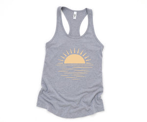 Sun Tank Top, Sunshine Tank Top, Summer Shirt For Lady, Beach Tank Top, Summer Positive Vibes Shirt, Ocean Tank Top