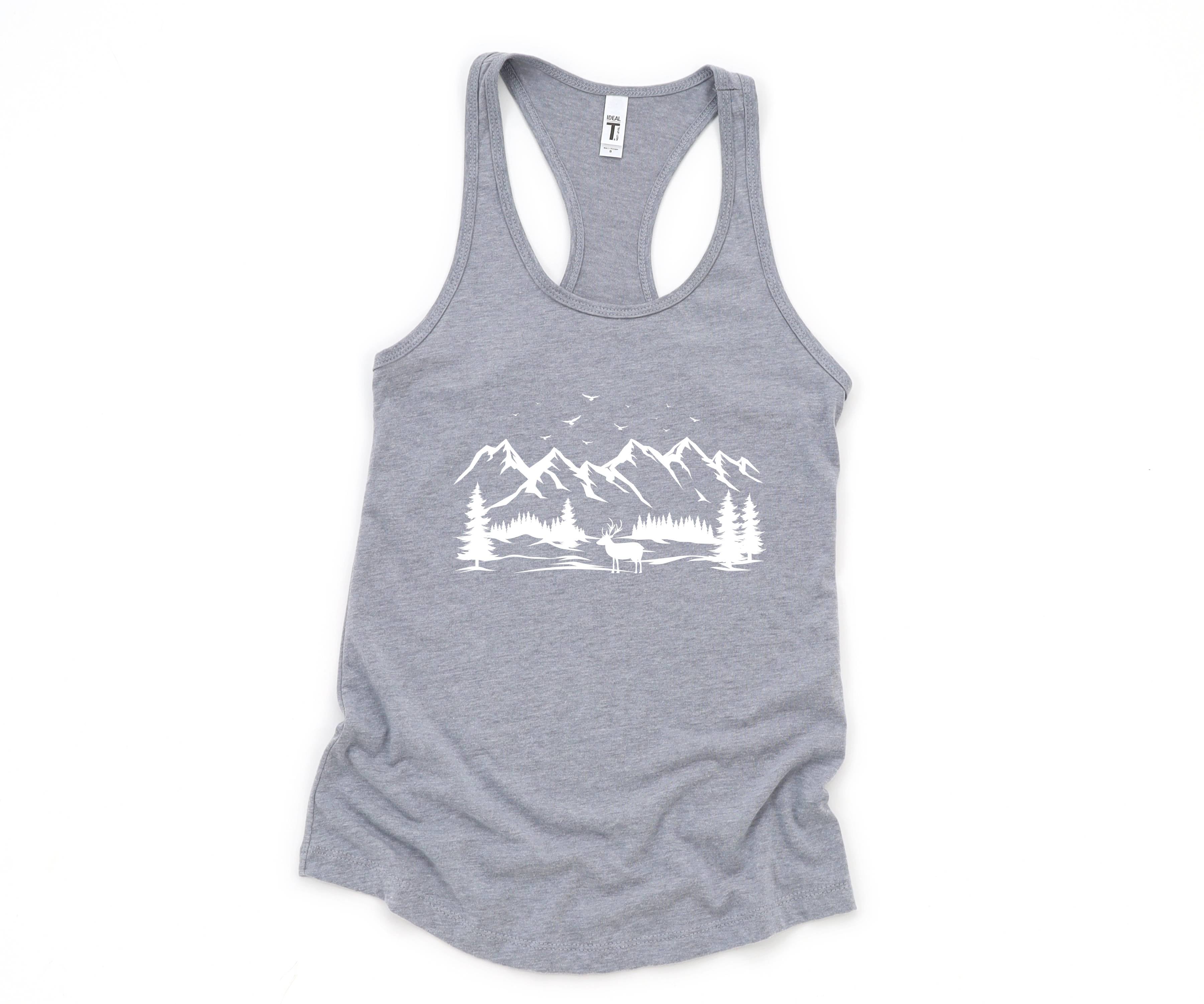 Deer Mountain,Tank Top,Hiking Tank Top,Deer Tank Top,Hippie Tank Top,Mountain Tank Top,Boho Tank Top,Camping Tank Top,Yoga Tank Top,Custom Tank Top,Exercise Tank Top,Camp Tank Top,Mountain Camp Tank