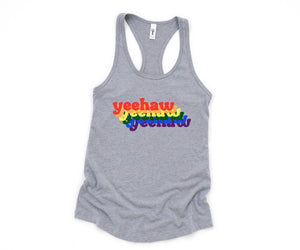 Yeehaw LGBT Tank Top, Pride Month Tank Top, Rainbow Pride Tank Top, Love Is Love Tank Top, Equal Rights Tank Top, Gift For LGBT Support