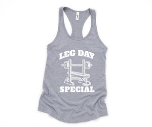 Leg Day Special Tank Top, Funny Gym Shirts, Gym Rat Tank Top, Fitness Tank Top, Womens Workout Gym Tank Top Sleeveles