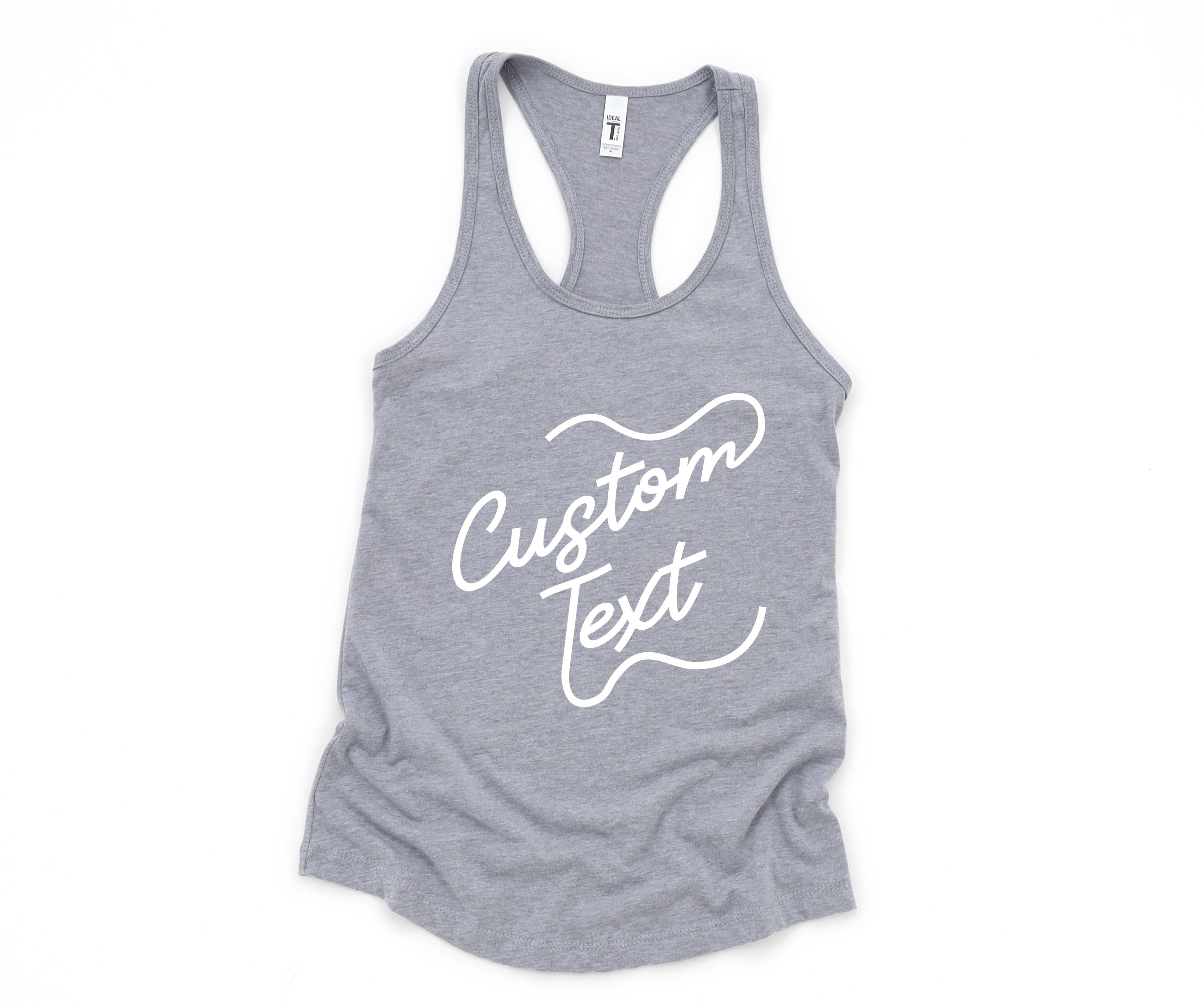 Custom Text Tank, Custom Bride Tank, Your Text Woman Tank, Custom Fitness Tank, Women Custom Workout Tank, Custom Workout Tank Top