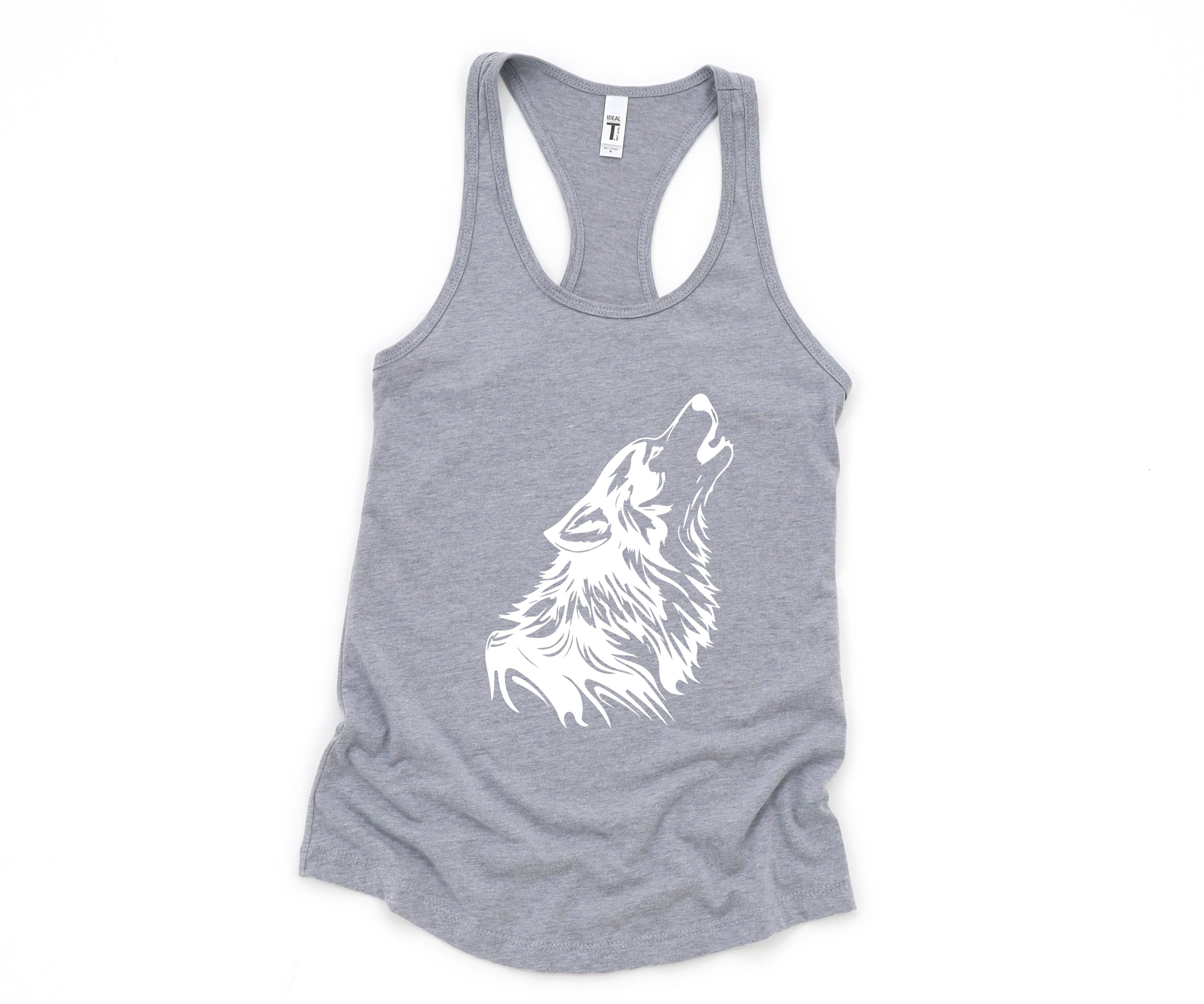 Wolf Tank Top, Howling Wolf Tank Top , Wolves Tank Top, Animal Tank Top, Camp Tank Top, Girls Tank Top, Gift for Mom