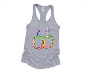 Lesbian Tank Top, LGBTQ Pride Tank Top, Gay Pride Tank Top, Pride Month Tank Top, Love Is Love Tank Top, Female Symbol Tank Top